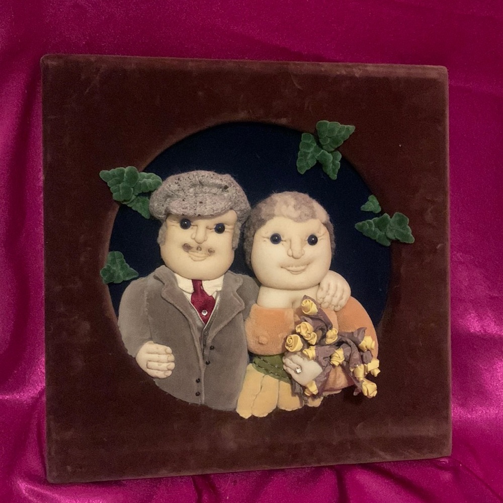 Funny handmade velvet happy old folks